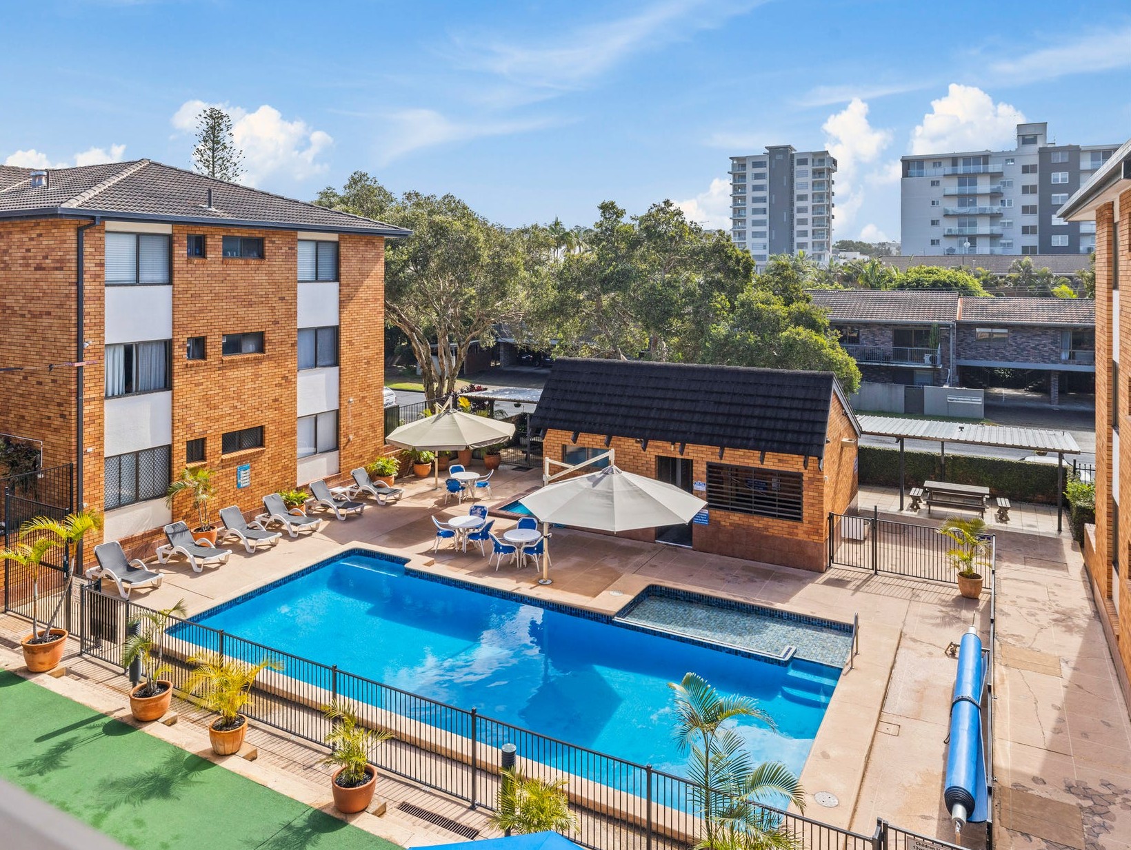 Pool and spa view